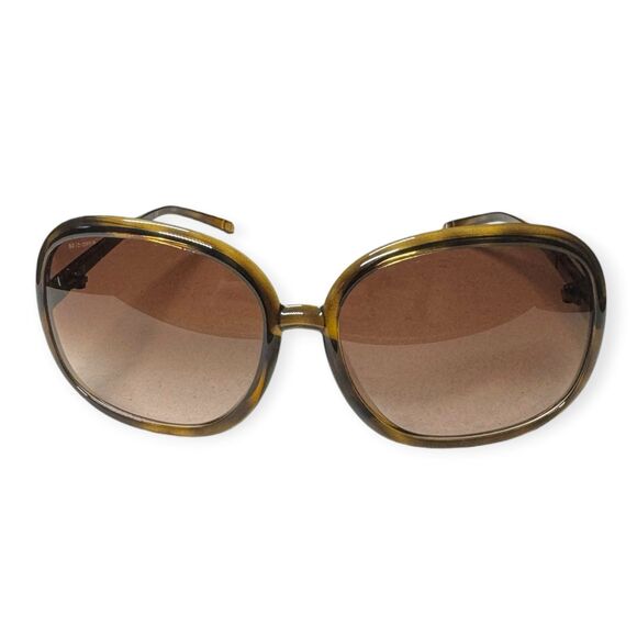 Burberry 4002 Oversized Brown Sunglasses Round Tortoise Shell Frames w/ Case VTG main image 8